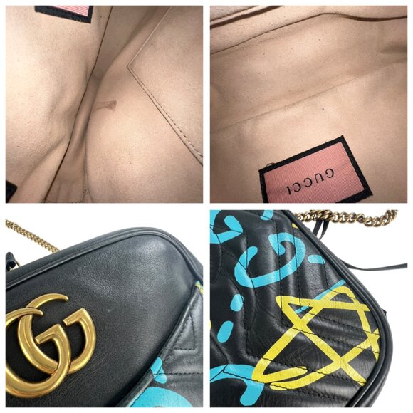 Gucci Marmont Ghost Leather Crossbody Bag - Picture 9 of 9